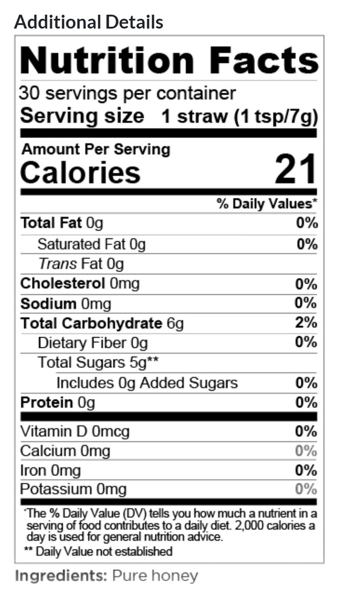 Honey Straws Benson Honey Farms