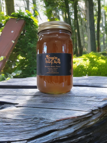 Glass Quart Clover Honey